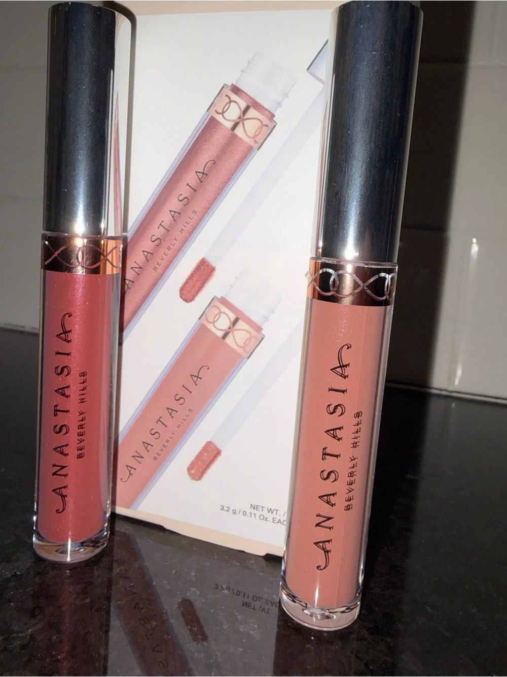 Anastasia Beverly Hills Lip Gloss Duo  - Warm Bronze & Toffee - New in Box